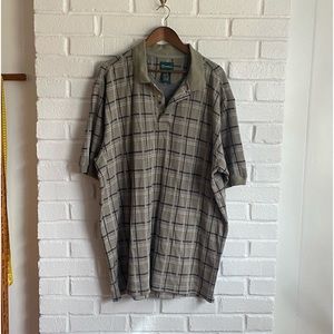 Vintage men’s Catalina polo shirt xl plaid preppy golf classic cotton tall EUC